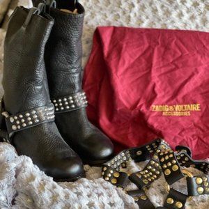 Zadig & Voltaire Black Leather Boots